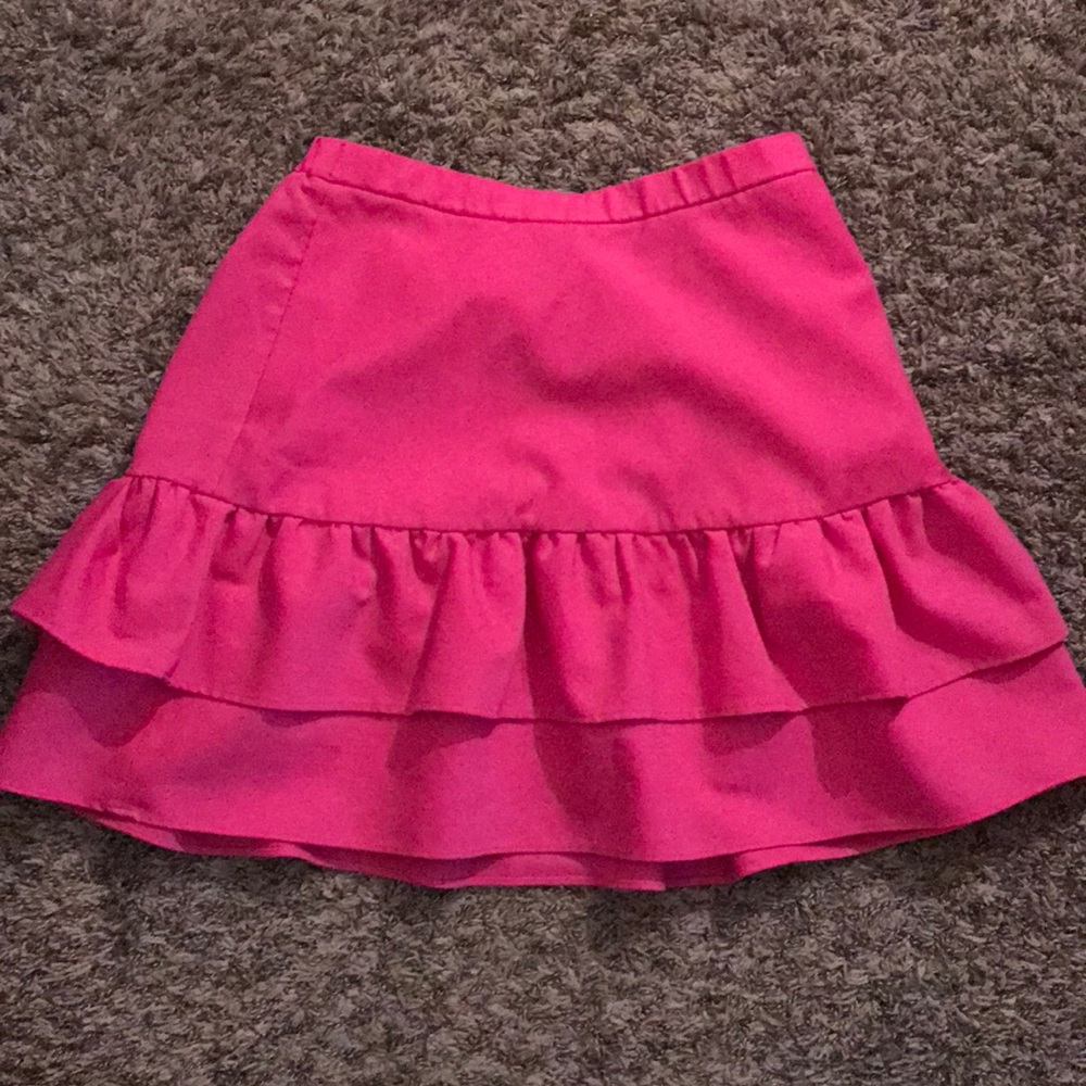Pink ruffle skirt